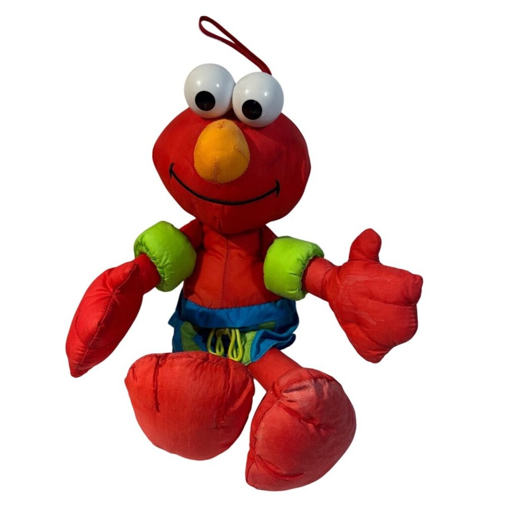 Puffalump Elmo Splash and Scribble Blue Green Swim Shorts Arm Floaties Sesame St
